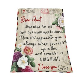 GWLCGFY Aunt Gifts Blanket, Aunt Birthday Gift, Best Aunt Ever Gifts, for Aunts from Niece, Aunt Gifts from Nephew, to My Aunt Throw Blankets 60"x50"