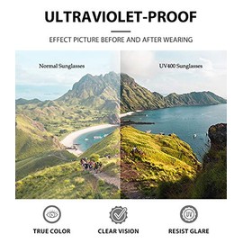 Perfectmiaoxuan Polarised Sunglasses Men/Women; Vintage/Classic/Elegant Glasses Frame; HD Pilot Lenses; Golf/Driving/Fishing/Travel Glasses/Outdoor Sports Fashion Sunglasses, Red--14