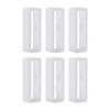 sourcing map 6pcs Watch Strap Loop Fastener Rings 26mm, White