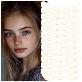 12 PCS Glitter Freckles Tattoo Sticker, Gold Face Glitter Makeup Speckles, Waterproof Shiny Gold Foil Flash Face Makeup Accessories for Professional Makeup, Party Gathering