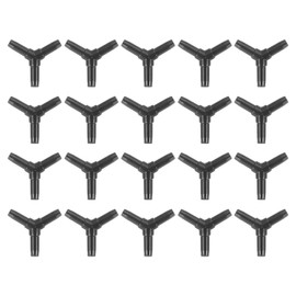 sourcing map 20Pcs Aquarium Air Valve Connector, 3 Way Plastic Inline Tubing Non-return Valves for 4mm ID Airline Tubing Fish Tank Pond Air Line, Black