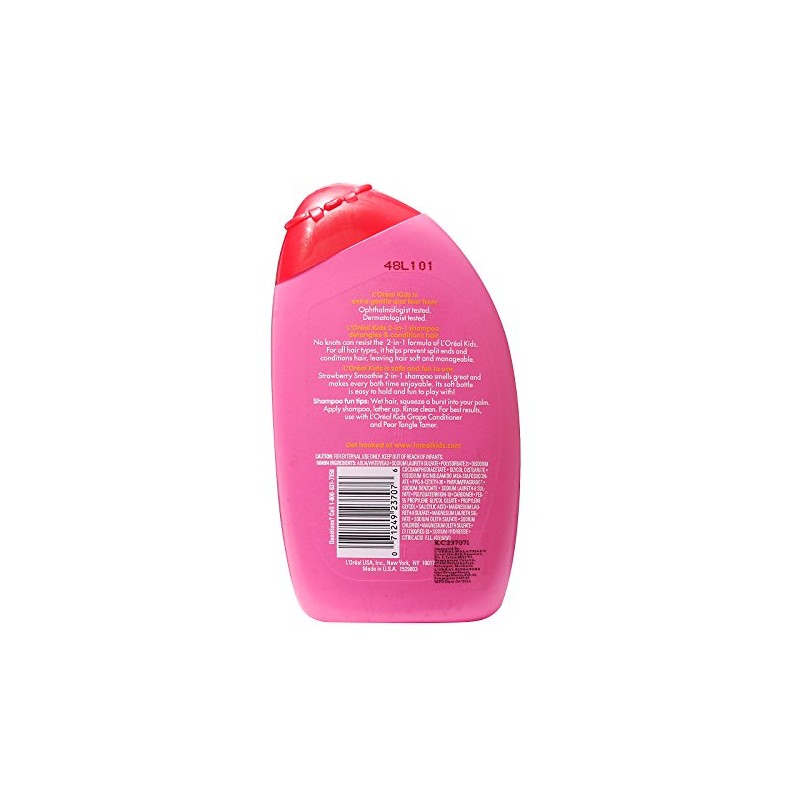 L'Oreal Kids Extra Gentle 2-in-1 Shampoo, Strawberry Smoothie, 9 fl;