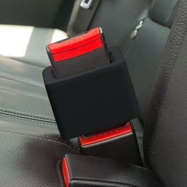 2-Pack Car Seat Belt Buckle Booster Holder Stabilizer, BPA-Free, Keep Seatbelt Receiver in Upright Position for Easy Access and Buckling(Black)