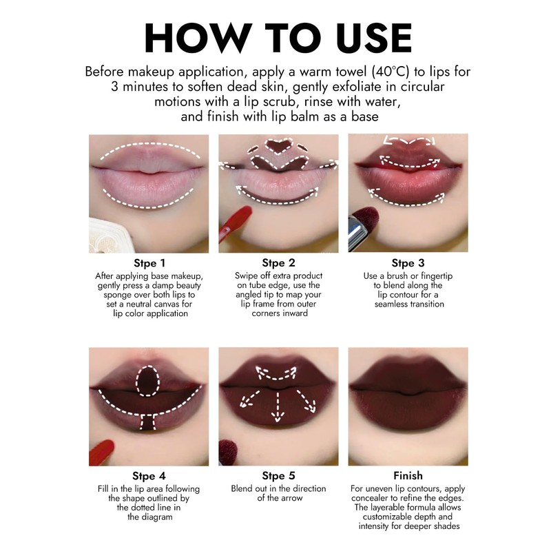 YOUNG VISION Velvet Matte Liquid Lipstick Long Lasting, 4-in-1 Multi-Use