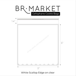 BR·MARKET Premium Cellophane Bakery Bags - Crystal Clear Self-Sealing Bags for Gifting, Baking, and Parties - 100ct | 5x5inches