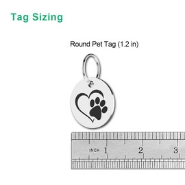 MYLUCKYTAG Stainless Steel QR Code Dog Tags - Scan QR for Instant Pet Location Alerts