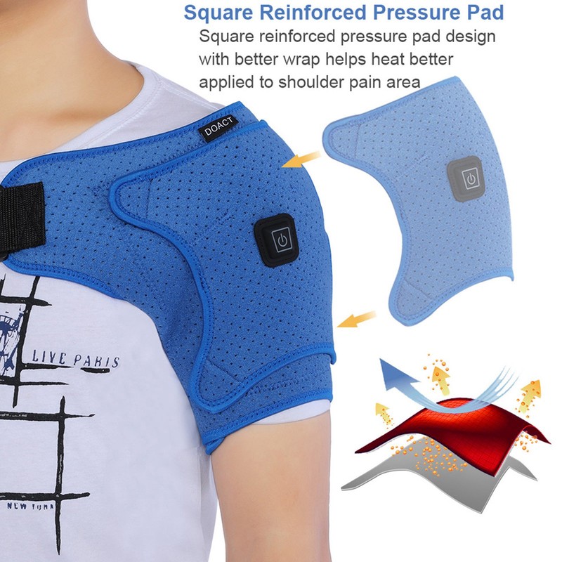 Heated Shoulder Support Brace USB Electric Plug in Adjustable Heating