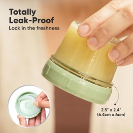 KeaBabies 6-Pack Glass Baby Food Containers - 4 oz Leak-Proof, Microwavable, Glass Baby Food Jars - Baby Food Storage Containers - Baby Bullet Jars with Lids, Freezer Safe (Nord)