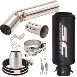 Unbranded Slip for Suzuki GSXR 750 600 2006-2007 Exhaust Tips Black Muffler Mid Link Pipe