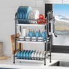 KUK 3 Tier Dish Drying Rack, Large Stainless Steel Over