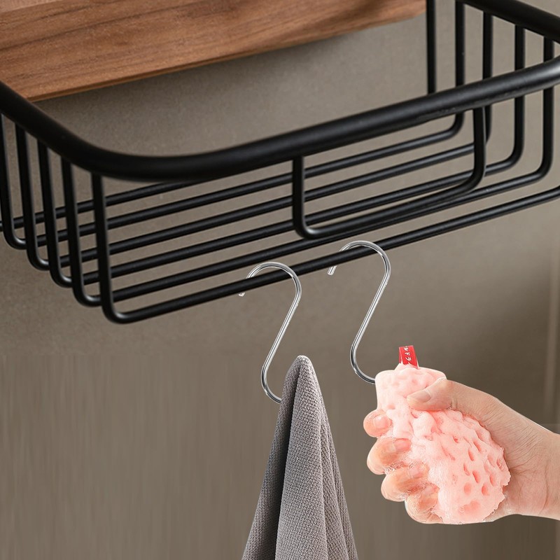 20PCS S Hooks for Closet,Wire Shelving Accessories,Pot Hangers for Kitchen,Metal