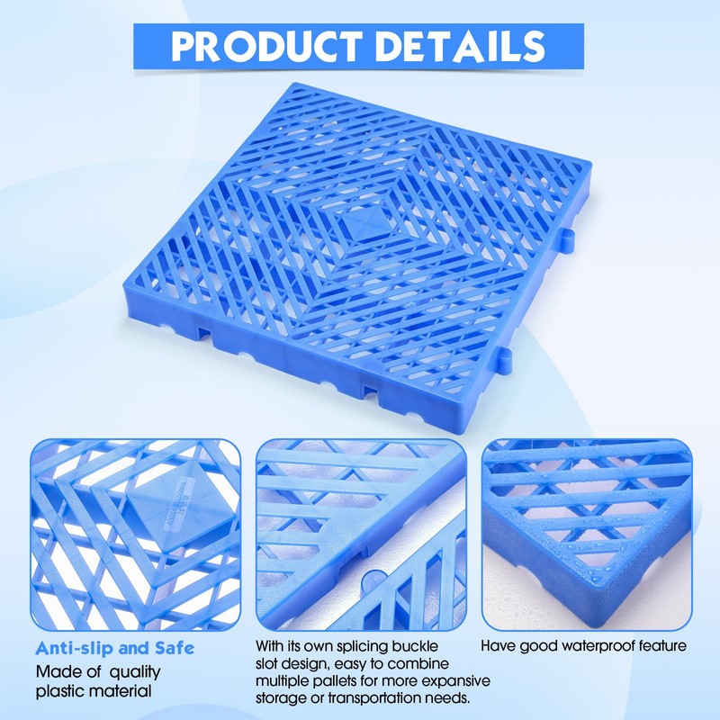 Colingmill 10 Pcs 15.75 x 15.75 x 1.97 Inch Plastic