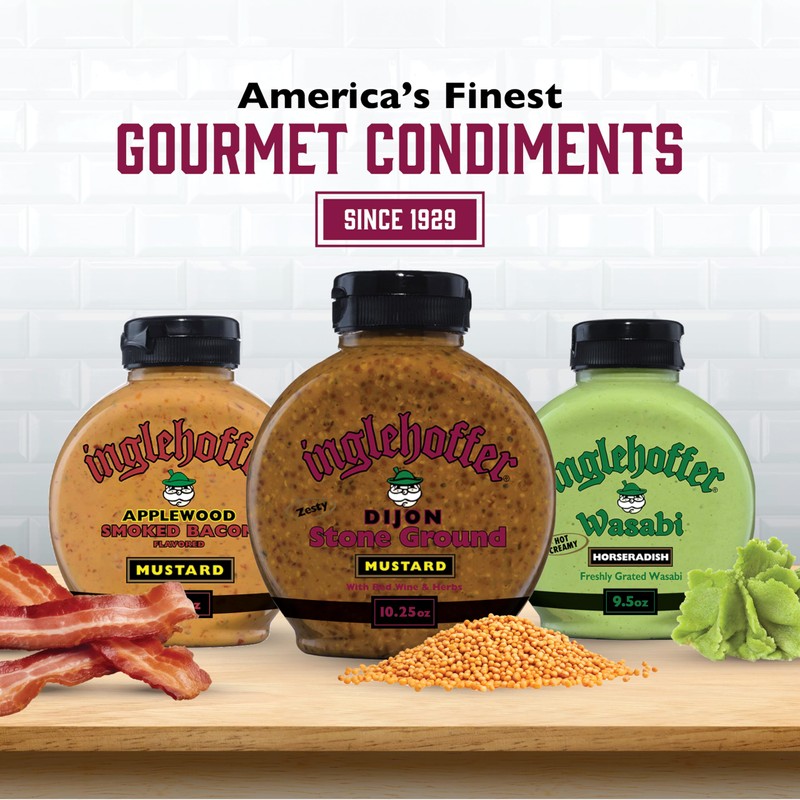 Inglehoffer Dijon Stone Ground Mustard, 10.25 oz Squeeze Bottle