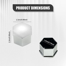 HQRNYP 20PCS Lug Nut Covers, Wheel Nut Cap, 19 mm Hexagonal Plastic Tire Bolt Covers with Removal Tool Set, Car Accessories Waterproof Dustproof T