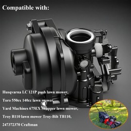 594529 Carburetor Spark Plug Air Filter for Troy Bilt TB200 TB110 Engines,FiT for 103M02 09P702 9P702 625EX 550EX 675EX 725 lc121p 163c, Lawn Mower Carburetor Replace OE 799584 592361 594057 594058