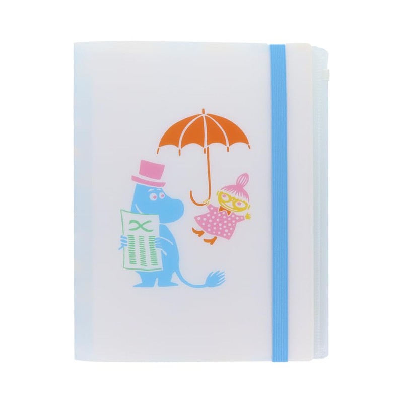 Sunstar Stationery PLAY S2173026 Moomin Clear File, 5 Pockets, Zipper