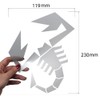 Supershaped Die-cut Sticker Scorpion, Silver, 240 mm