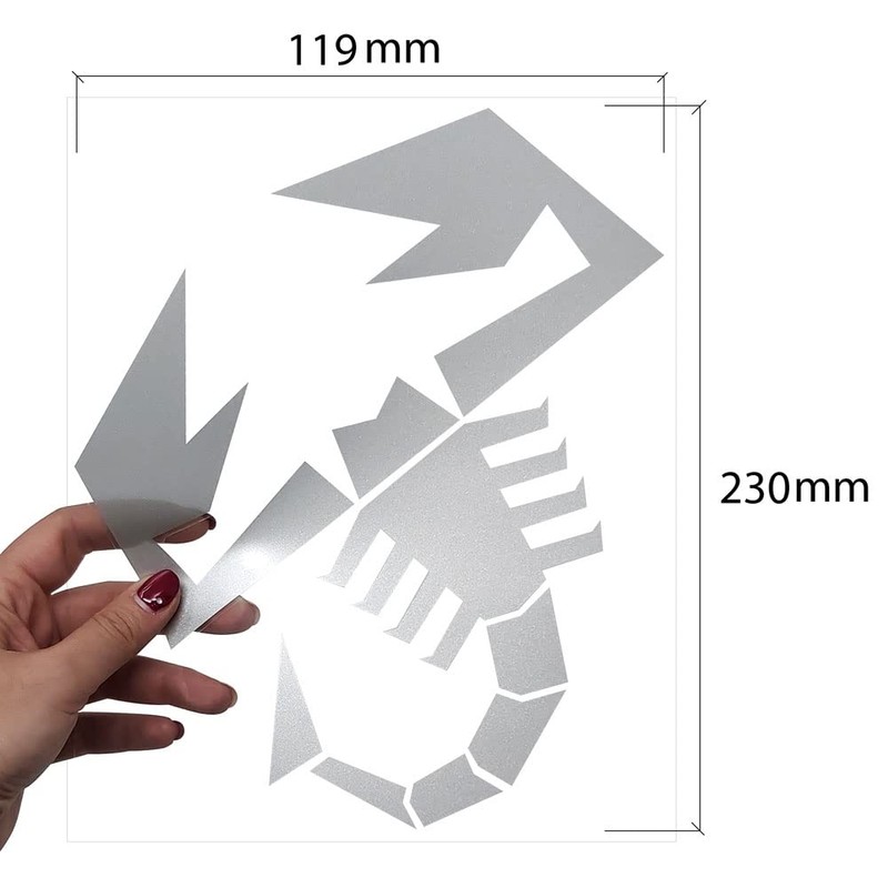 Supershaped Die-cut Sticker Scorpion, Silver, 240 mm