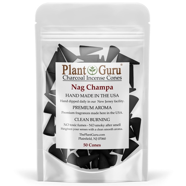 Nag Champa Charcoal Incense Cones 1" TOPFLOW - 50 Pack