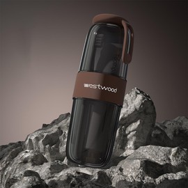 FQDGTFA Transparent Toothbrush Travel Case with Cover Portable Travel Toothbrush Holder and Rinse Cup, Large Travel Toothpaste Storage Container for School, Camping, Business Trip, Bathroom