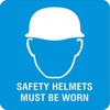 eSplanade Safety Helmet Sign Decal Sticker - Easy to Mount
