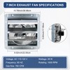 Criditpid 7 Inch Wall Mounted Shutter Exhaust Fan with ON/OFF