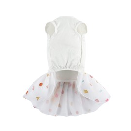 Dog Princess Dress Cute Lace Tutu Skirt, Puppy Wedding Clothes for Small Medium Dog Chihuahua Pitbulls(White02,X-Small)