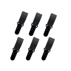 CGECGE 6 pcs Garden Flag Stand Clip Set - Universal Flag Pole Clips for Most Decorative Garden Flag Stands, Easy to Install and Adjust, Replacement Accessories (Black)