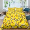 Tabeskly Kids Girls Yellow Duck Cute Soft Zipper Bed Bedding
