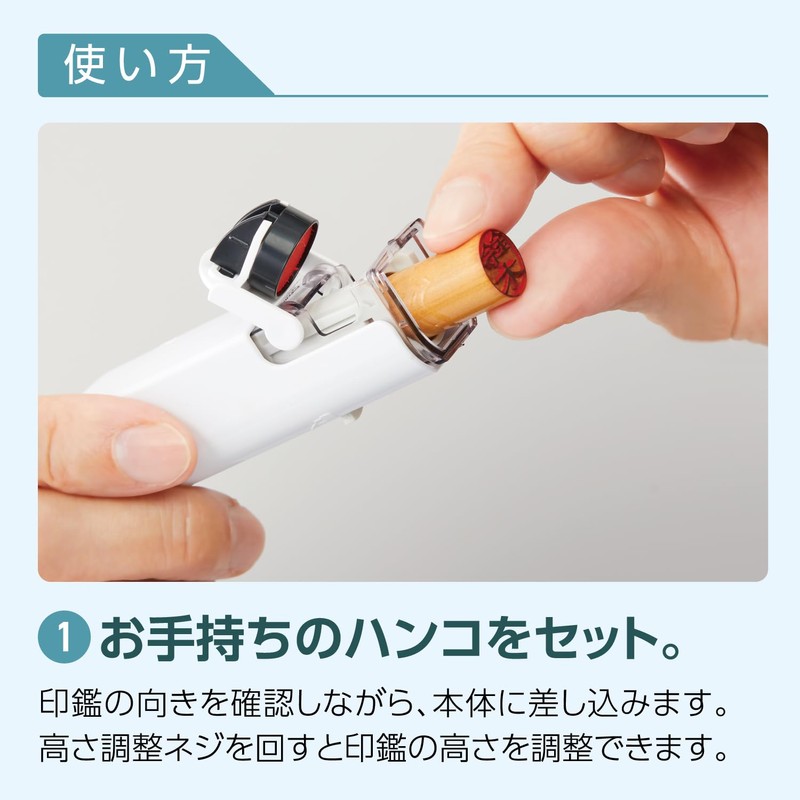 Shachihata CPHC-A2 One-Touch Seal Holder, Hanko Benri, Grayish Blue