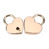 Hilitand 2 x Rose Gold Heart Shaped Padlock with Key