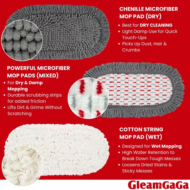 Dust Mop for Floor Cleaning for Hardwood, Laminate, Tile &