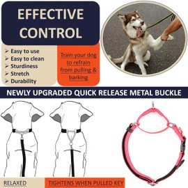 DEYACE Martingale Collar for Dogs Large Breed, Adjustable Reflective Dog Collar Martingale with Buckle