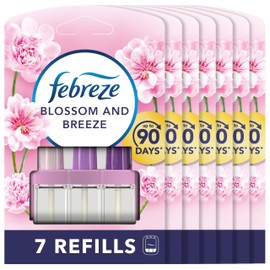 Febreze 3Volution Plug In Air Freshener Refill, 20ML X 7, Odour Eliminator & Bathroom Air Freshener, Exotic Bloom