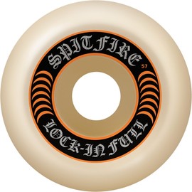 Spitfire Wheels Formula Four Lock-in Full Natural/Orange Skateboard Wheels - 57mm 99a (Set of 4)