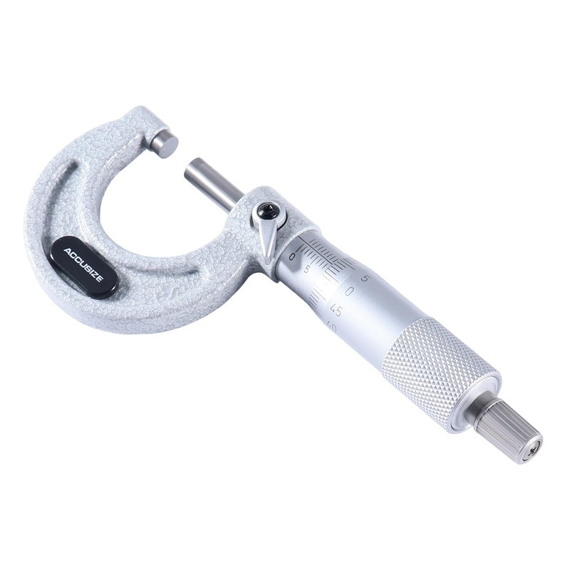 Accusize Industrial Tools 0-25mm by 0.01mm Ultra-Precision Outside Micrometer, EG00-0025