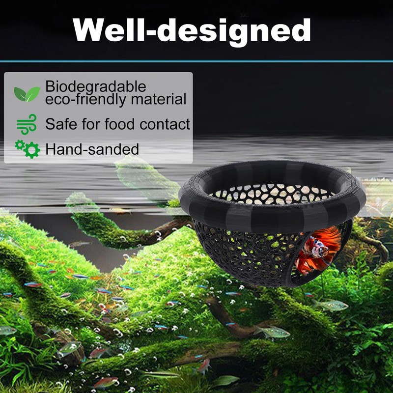 Betta Floating Feeder and Hideout, Aquarium Cave, Hammock, Decor, Beta