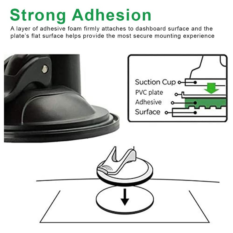 Ramtech Electronics 90mm Diameter Universal Dash Mount for Mobile Phones,