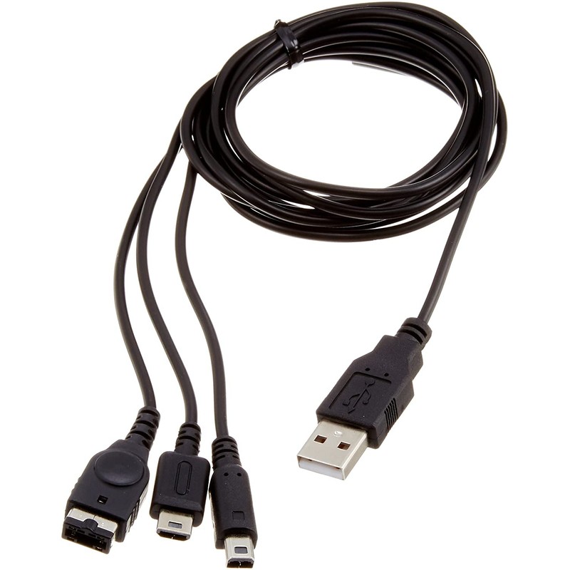 (New3DSLL/New3DS/3DS/DS/GBASP用) マルチゲームUSB充電ケーブルV2