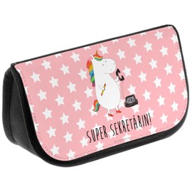Parent-New Mr. & Mrs. Panda Cosmetic Bag Unicorn Secretary, red, Hand drawn