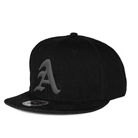 New Snapback Cap Baseball Unisex Men Women Flexfit Gothic 3D Letter A Hat Caps (A Black Gray) MFAZ Morefaz Ltd