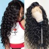 BINF Wigs Human Hair Loose Deep Wave Wig 24 Inch