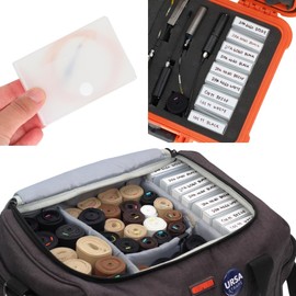 URSA Popper Case – Clear Storage Case for Lav Mics, Wireless Transmitters, Clips, Tape & Sound Accessories – Includes Writable Labels – Stackable & Durable