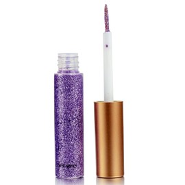 Coloured Glitter Eyeliner Liquid，Purple Glitter Liquid Eye Liner, Waterproof Eyeliner Long-Lasting Glitter Liners, Silver Gold Pink Green Colourful Eyeliner for Eye Makeup, Purple