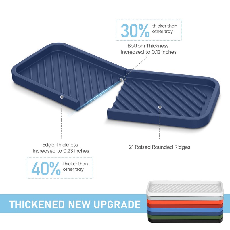 EG-SIPRO Silicone Sponge Holder, Kitchen Sink Organizer Tray, Sponge Caddy