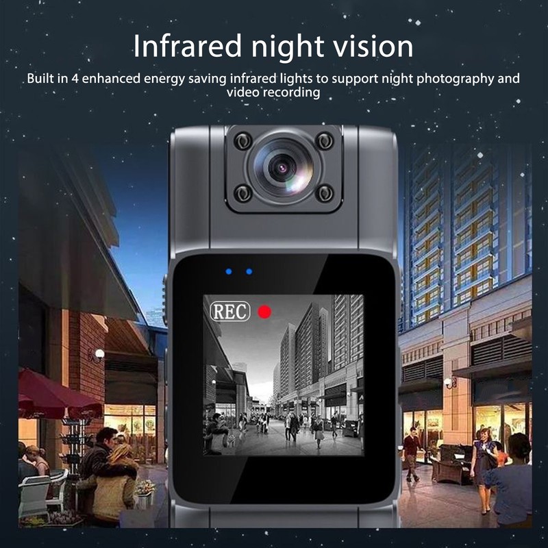 Body Worn Camera 4 Infrared Lights Portable Wearable Pocket Video