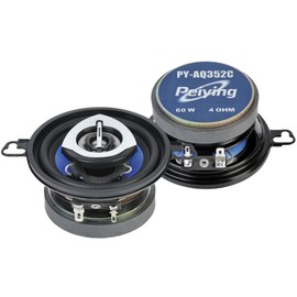 Peiying PY-AQ352C 3.5 Inch 60W 2-Way Car Coaxial Speakers Door/Shelf Pair Set
