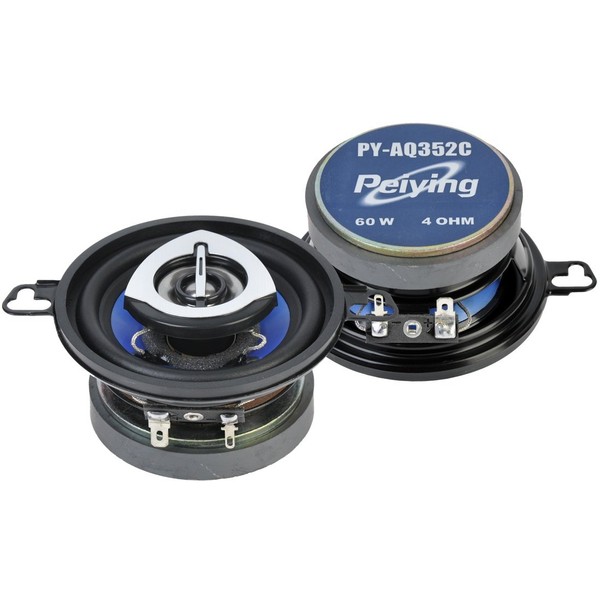 Peiying PY-AQ352C 3.5 Inch 60W 2-Way Car Coaxial Speakers Door/Shelf