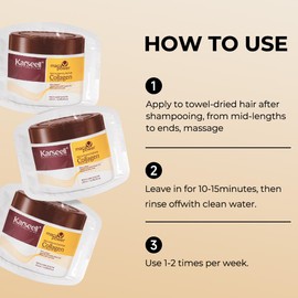 Karseell Karseell Collagen Hair Treatment Deep Repair Conditioning Argan Oil Collagen Hair Mask Essence for Dry Damaged Hair All Hair Types 25ml/ 0.34oz24 packs