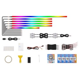 New Version Dreamcolor Acrylic Interior Car Lights, 10 in 1 LED Strip Lights with APP Control, Zoned Control System, 210 Color Modes, Neon Car Ambient Lighting